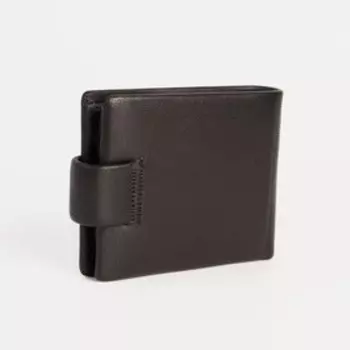 Портмоне на кнопке, цвет чёрный