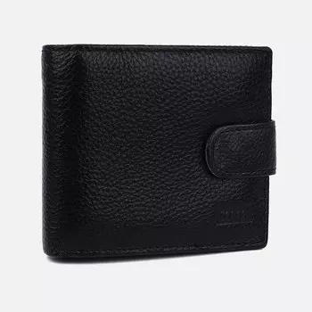 Портмоне на кнопке, цвет чёрный