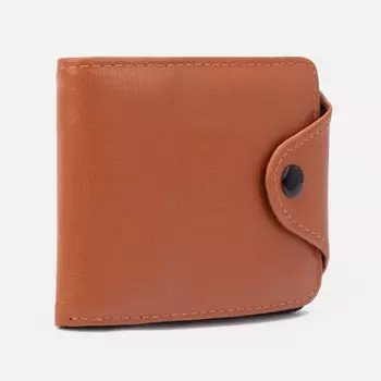 Портмоне на кнопке, для купюр, для карт, цвет коричневый