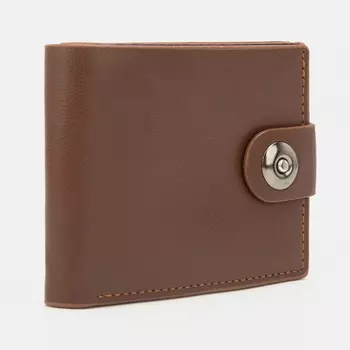 Портмоне мужское на магните, отдел для купюр, для монет, для карт, цвет светло-коричневый