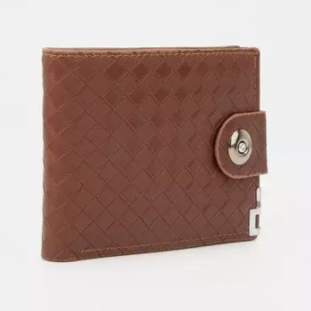 Портмоне на магните, для купюр, для карт, для монет, цвет светло-коричневый