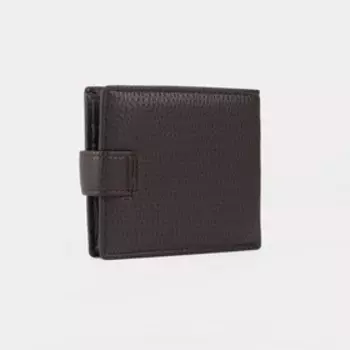 Портмоне на кнопке, для купюр, для карт, для монет, цвет коричневый