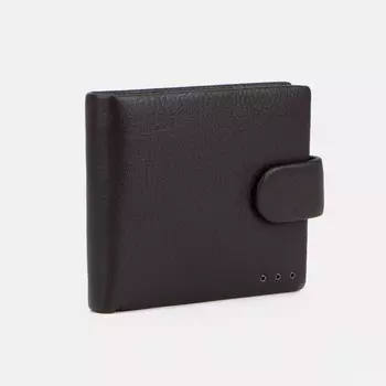 Портмоне мужское на кнопке, для купюр, для карт, для монет, цвет коричневый