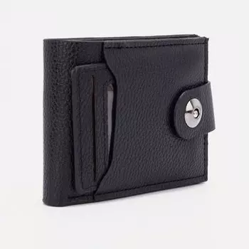 Портмоне мужское на магните, отдел для купюр, для карт, для монет, цвет черный