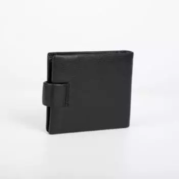 Портмоне на магните, для купюр, для карт, для монет, цвет чёрный