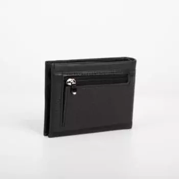 Портмоне на магните, для купюр, для карт, для монет, цвет чёрный