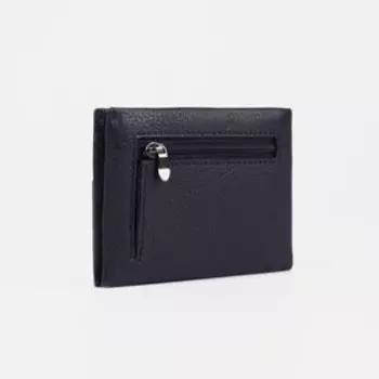 Портмоне на магните, для купюр, для карт, для монет, цвет чёрный