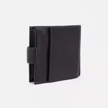 Портмоне на магните, для купюр, для карт, для монет, цвет чёрный