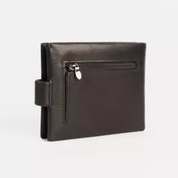 Портмоне на магните, для купюр, для карт, для монет, цвет чёрный