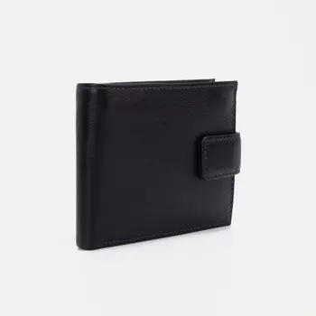 Портмоне на магните, для купюр, для карт, для монет, цвет чёрный