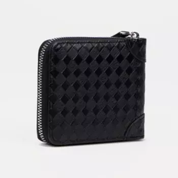 Портмоне на молнии, цвет чёрный