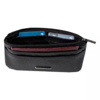 Портмоне на молнии, цвет чёрный