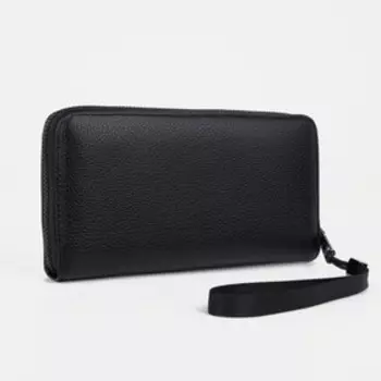 Портмоне на молнии, цвет чёрный