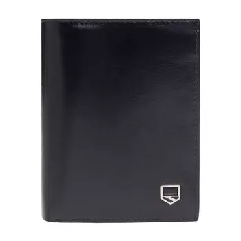 Портмоне, отдел для карт(7)/монет/купюр, цвет черный 10х13х2см