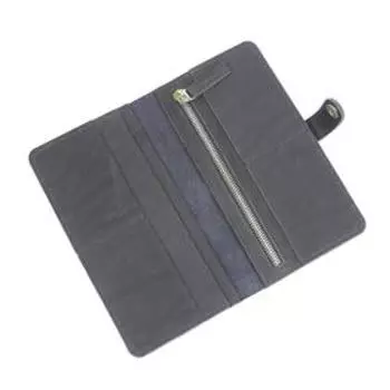 Портмоне, отдел на кнопке, цвет синий