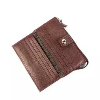 Портмоне Пр970, магнит, 18 карманов, 1 отдел для мелочи, н/к бордо металлик