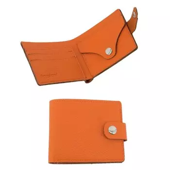 Портмоне (ВП007-10140) натуральная кожа, рыжий, 1х10х10,5 см