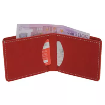 Портмоне женское, натуральная кожа, красный