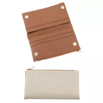 Портмоне женское (ВП038-23110) искусственная кожа, бежевый, 1х10х19,5 см