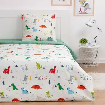 Постельное белье 1.5 сп "LoveLife" Super dino, 143х215 см,150х214 см,70х70 см-1 шт. сатин