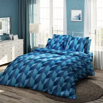 Постельное белье евро, размер 220x240 см, 200x220 см, 50x70 см - 2 шт