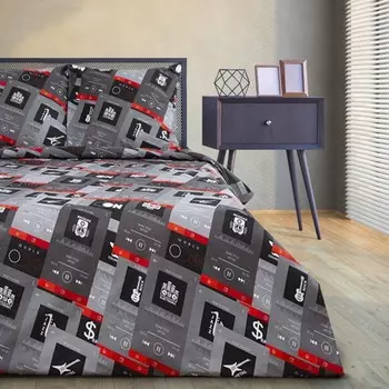 Постельное бельё 2-спальное «Этель» Music, бязь