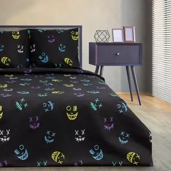 Постельное бельё 2-спальное «Этель» Horror (вид 1), бязь