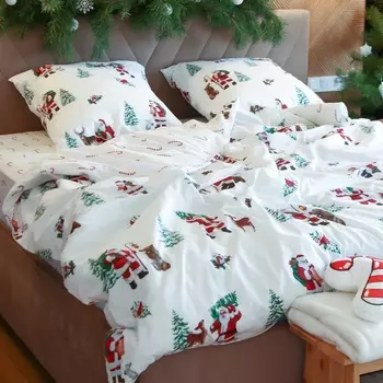 Постельное бельё дуэт «Этель. Новогодний лес», поплин