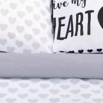 Постельное бельё евро «Этель» My heart, бязь