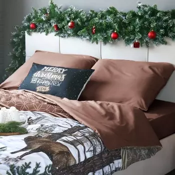 Постельное бельё евро «Этель. Олени», поплин