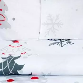 Постельное бельё евро «Этель. Рождественская ель», бязь