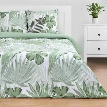 Постельное бельё евро «Этель» Tropics (вид 2), поплин