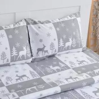 Постельное бельё евро LoveLife New year forest, сатин