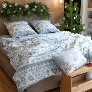 Постельное бельё евро «Этель. Скандинавский», бязь