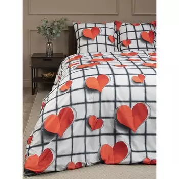 Постельное бельё 1.5 сп, размер 150x210 см, 145x215 см, 70x70 см - 2 шт