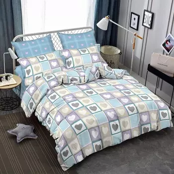 Постельное бельё 1.5 сп, размер 150x215 см, 145x215 см, 70x70 см - 2 шт