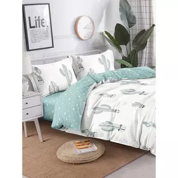 Постельное бельё 1.5 сп, размер 160x210 см, 145x221 см, 50x70 см - 2 шт