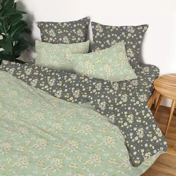 Постельное бельё 1.5 сп, размер 150x220 см, 145x215 см, 70x70 см - 2 шт