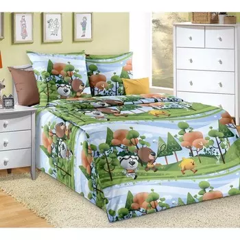 Постельное бельё 1.5 сп, размер 145x214 см, 143x215 см, 70x70 см - 2 шт