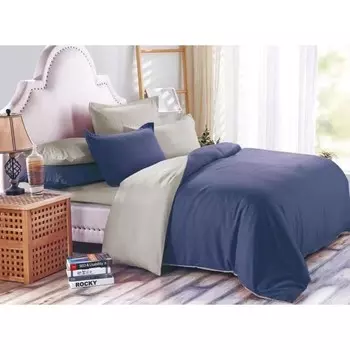 Постельное бельё 1.5 сп с простынёй на резинке, размер 120x200x20 см, 150x210 см, 70x70 см - 2 шт