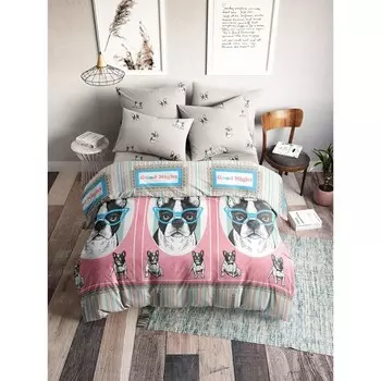 Постельное бельё 1.5 сп «Миссис», размер 145х215 см, 145х215 см, 50х70 см - 2 шт