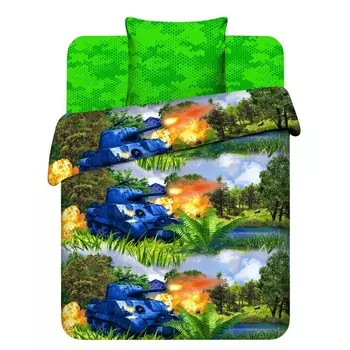 Постельное бельё 1.5 сп, размер 150x214 см, 145x215 см, 70x70 см