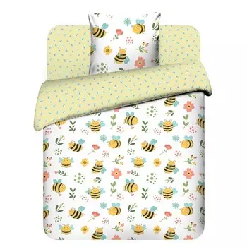 Постельное бельё 1.5 сп, размер 150x214 см, 145x215 см, 70x70 см