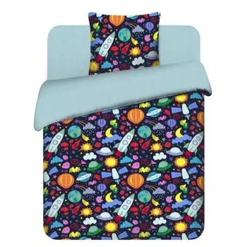 Постельное бельё 1.5 сп, размер 150x214 см, 145x215 см, 70x70 см