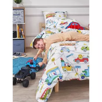 Постельное бельё 1.5 сп Guten Morgen Аnimal traffic, размер 150х214 см, 143х215 см, 70х70 см