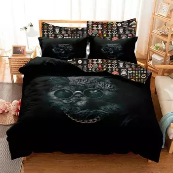 Постельное бельё 1.5 сп «Байкеры», размер 150x215 см, 150x215 см, 50x70 см - 2 шт