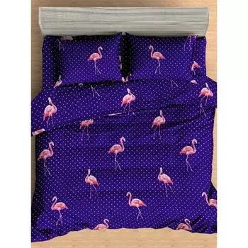 Постельное бельё 1.5 сп Flamingo DKBL, размер 150x210 см, 145x215 см, 70x70 см - 2 шт