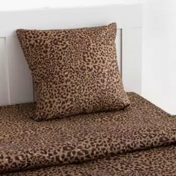 Постельное бельё 1,5 сп Экономь и Я «Леопард» 147х210, 150х215, 70х70-1 шт, 100 гр/м2