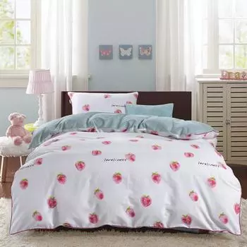 Постельное бельё 1,5 сп «Клубничка», размер 160х230 см, 160х220 см, 50х70 см