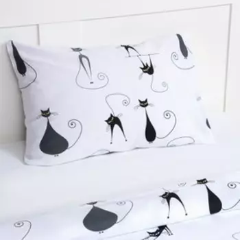 Постельное бельё 1,5 сп LoveLife Cat пододеяльник 150х217 см+наволочка 50*70 см-1шт, поплин, 125г/м²